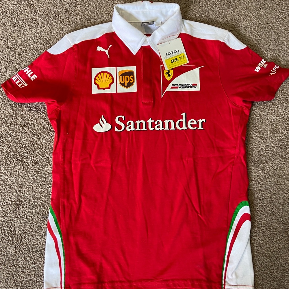 Original ferrari shirt size XL kids or Small women